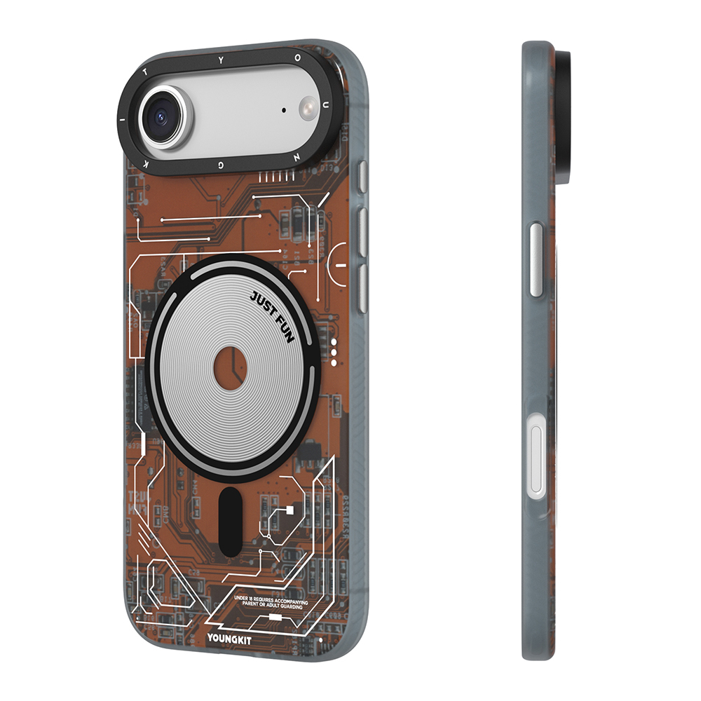 Apple iPhone 17 Air Kılıf M-safe Şarj Özellikli Kamera Denetim Butonlu Youngkit Technology Serisi Kapak - 5
