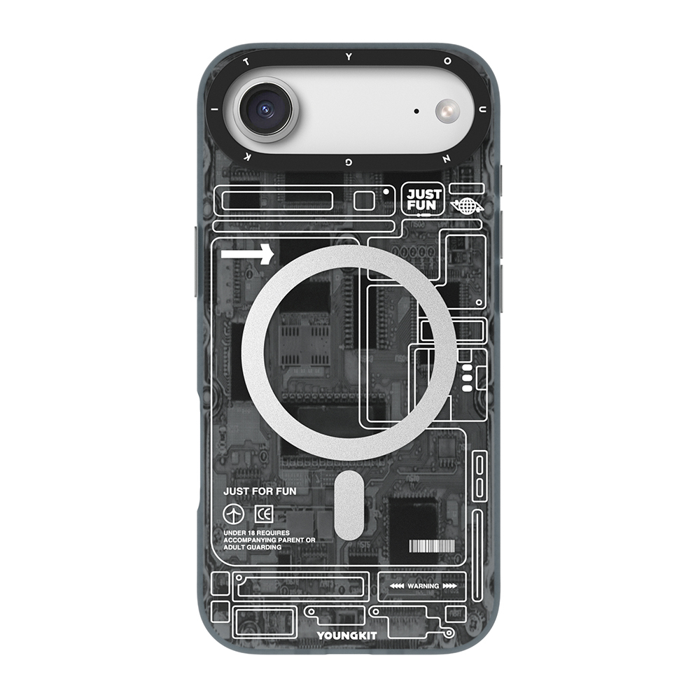 Apple iPhone 17 Air Kılıf M-safe Şarj Özellikli Kamera Denetim Butonlu Youngkit Technology Serisi Kapak - 3
