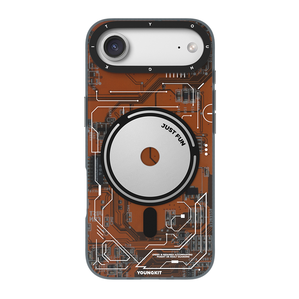 Apple iPhone 17 Air Kılıf M-safe Şarj Özellikli Kamera Denetim Butonlu Youngkit Technology Serisi Kapak - 4