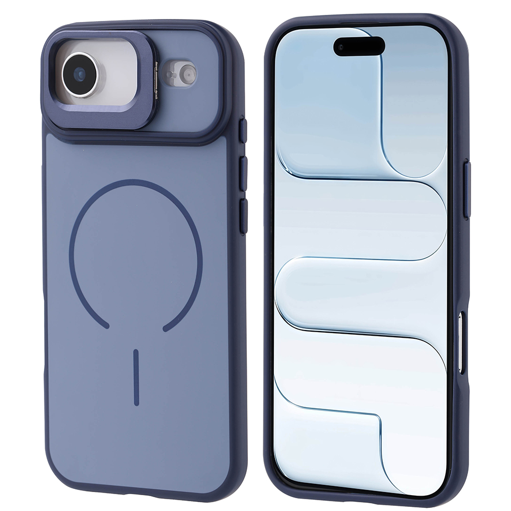 Apple iPhone 17 Air Kılıf M-safe Şarj Özellikli Kamera Standlı Zore Notron Kapak - 3