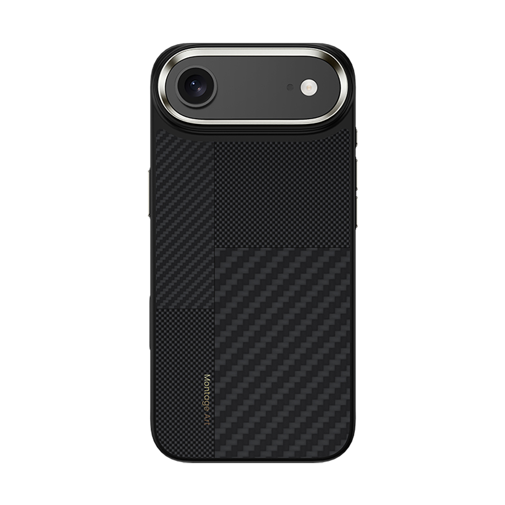 Apple iPhone 17 Air Kılıf M-safe Şarj Özellikli Karbon Fiber Benks Montage Hybrid ArmorPro Kevlar Kapak - 2