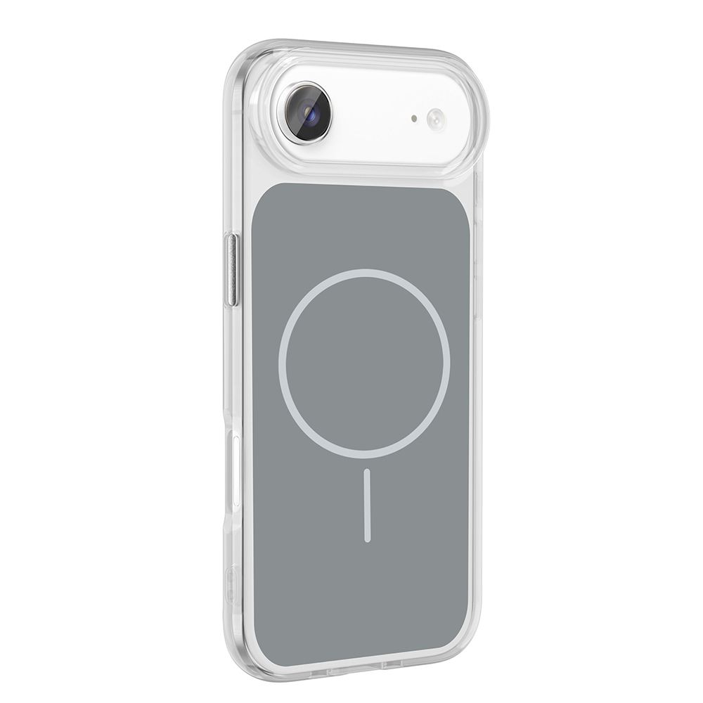 Apple iPhone 17 Air Kılıf M-Safe Şarj Özellikli Metal Buton Tasarımlı Zore İkonik Sert Silikon Kapak - 8