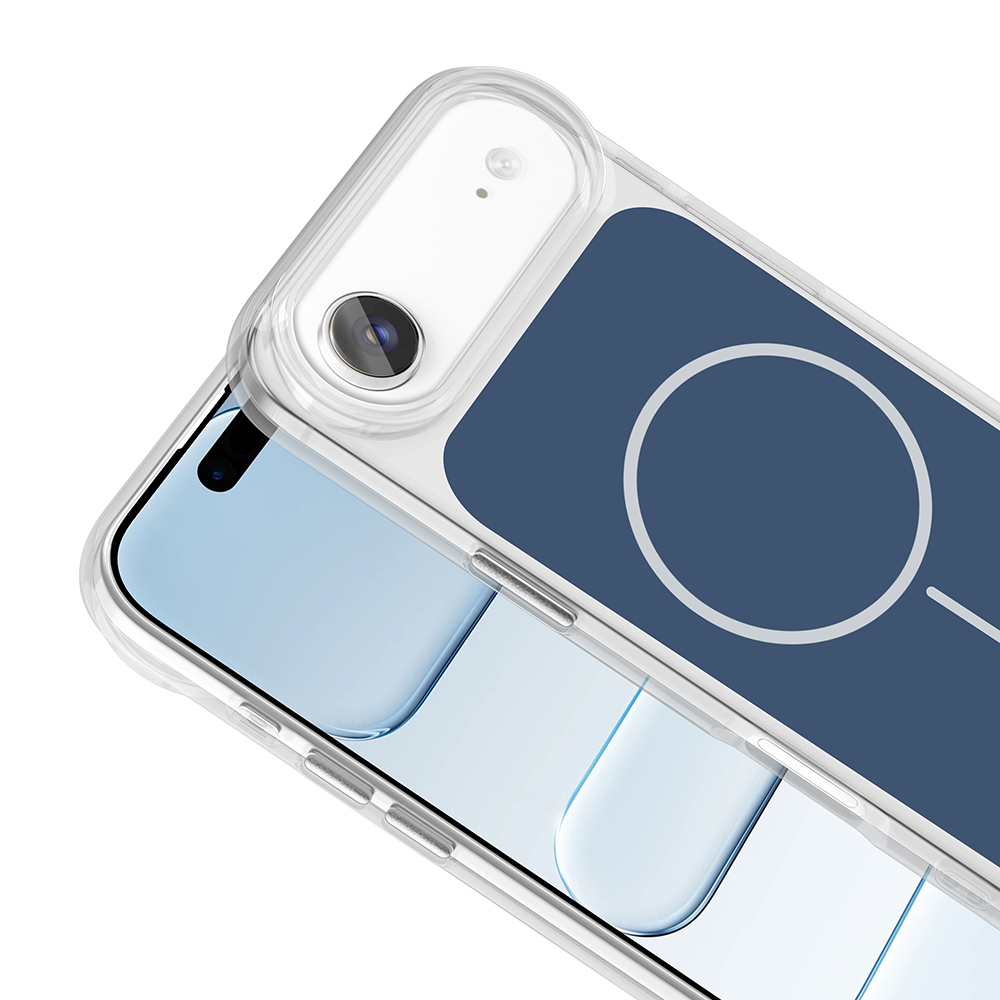 Apple iPhone 17 Air Kılıf M-Safe Şarj Özellikli Metal Buton Tasarımlı Zore İkonik Sert Silikon Kapak - 15