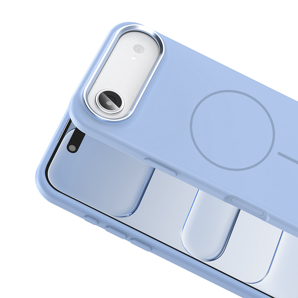 Apple iPhone 17 Air Kılıf M-Safe Şarj Özellikli Metal Kamera Çerçeveli Zore Edi Silikon Kapak - 14