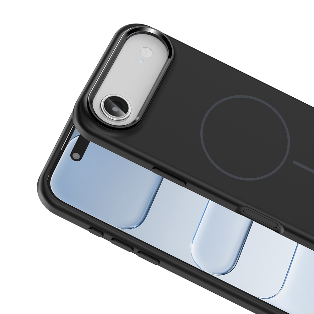 Apple iPhone 17 Air Kılıf M-Safe Şarj Özellikli Metal Kamera Çerçeveli Zore Edi Silikon Kapak - 17