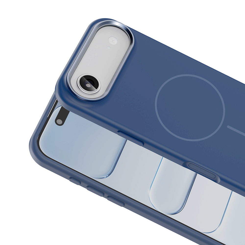 Apple iPhone 17 Air Kılıf M-Safe Şarj Özellikli Metal Kamera Çerçeveli Zore Edi Silikon Kapak - 19