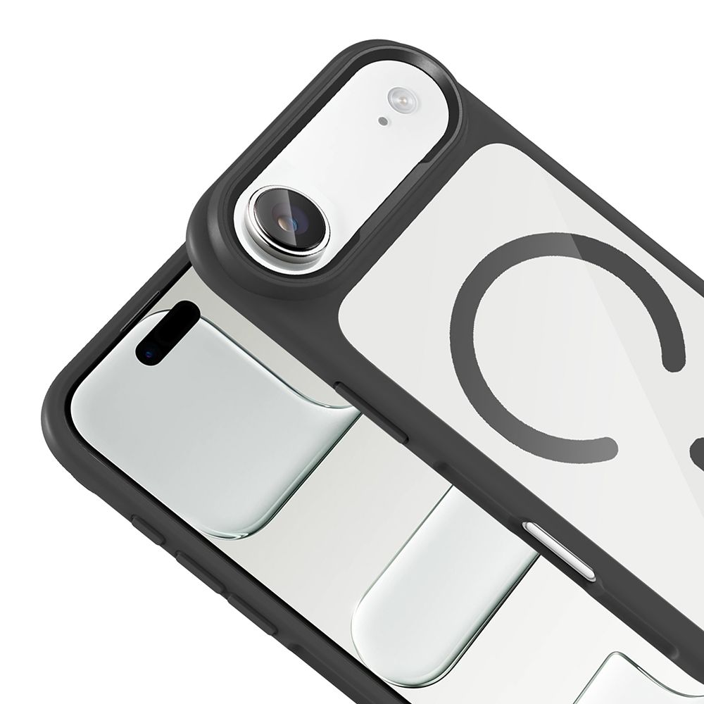 Apple iPhone 17 Air Kılıf M-Safe Şarj Özellikli Metal Kamera Çerçeveli Zore Tiko Kapak - 10