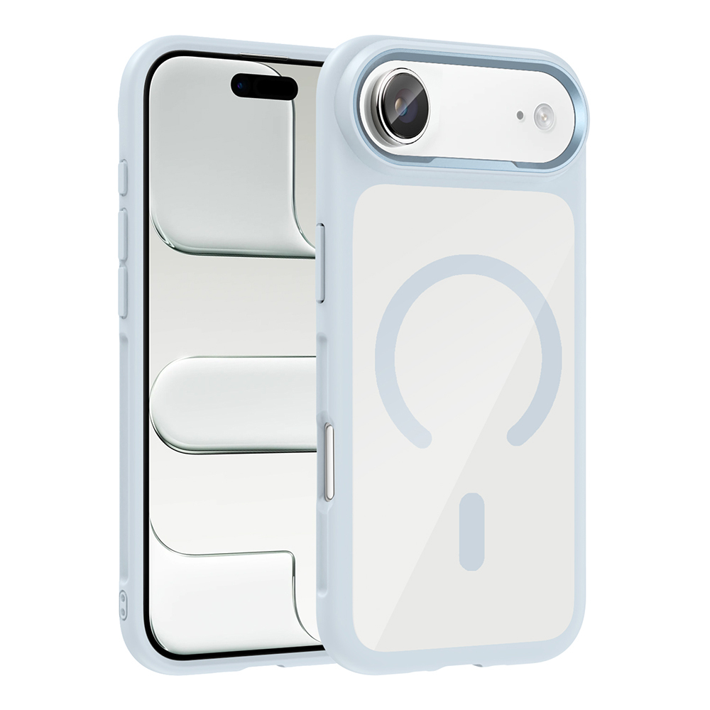 Apple iPhone 17 Air Kılıf M-Safe Şarj Özellikli Metal Kamera Çerçeveli Zore Tiko Kapak - 4