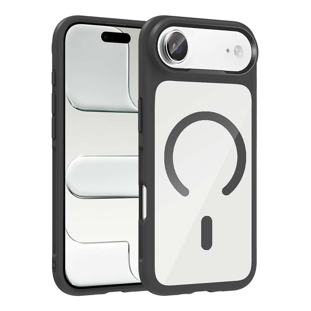 Apple iPhone 17 Air Kılıf M-Safe Şarj Özellikli Metal Kamera Çerçeveli Zore Tiko Kapak - 3