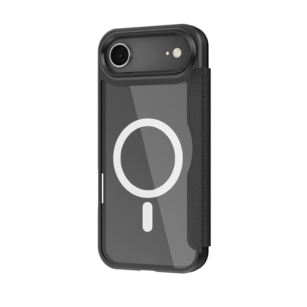Apple iPhone 17 Air Kılıf M-Safe Şarj Özellikli Raptic Air Folio Şeffaf Kartlıklı Kapaklı Kılıf - 9