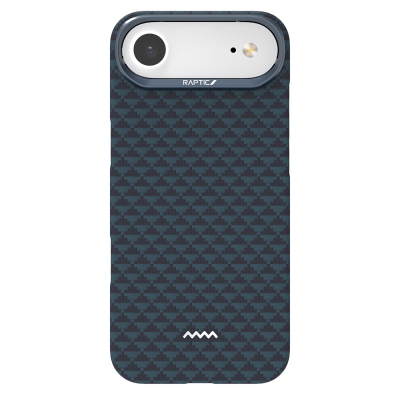 Apple iPhone 17 Air Kılıf M-safe Şarj Özellikli Raptic Aramid Skin Origin Serisi Kapak Lacivert