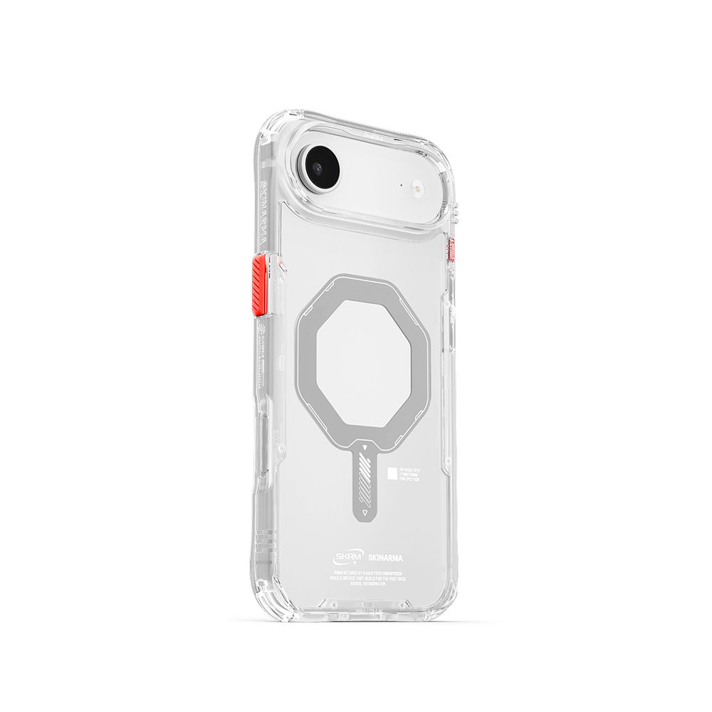 Apple iPhone 17 Air Kılıf M-safe Şarj Özellikli Şeffaf Airbag Tasarımlı Skinarma Saido Mag-Charge Kapak - 3