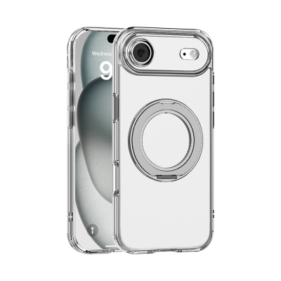 Apple iPhone 17 Air Kılıf M-safe Şarj Özellikli Standlı Airbag Tasarımlı Mutural Fresh Serisi Kapak Şeffaf