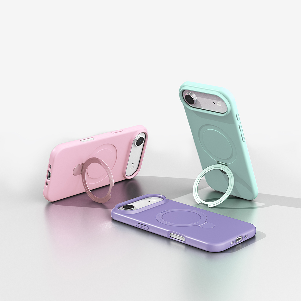 Apple iPhone 17 Air Kılıf M-safe Şarj Özellikli Standlı Zore Samara Kapak - 8