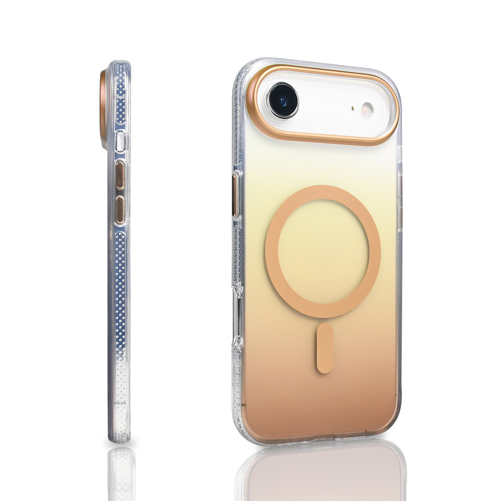 Apple iPhone 17 Air Kılıf M-safe Şarj Özellikli Transparan Renk Geçişli Zore Toros Kapak - 12