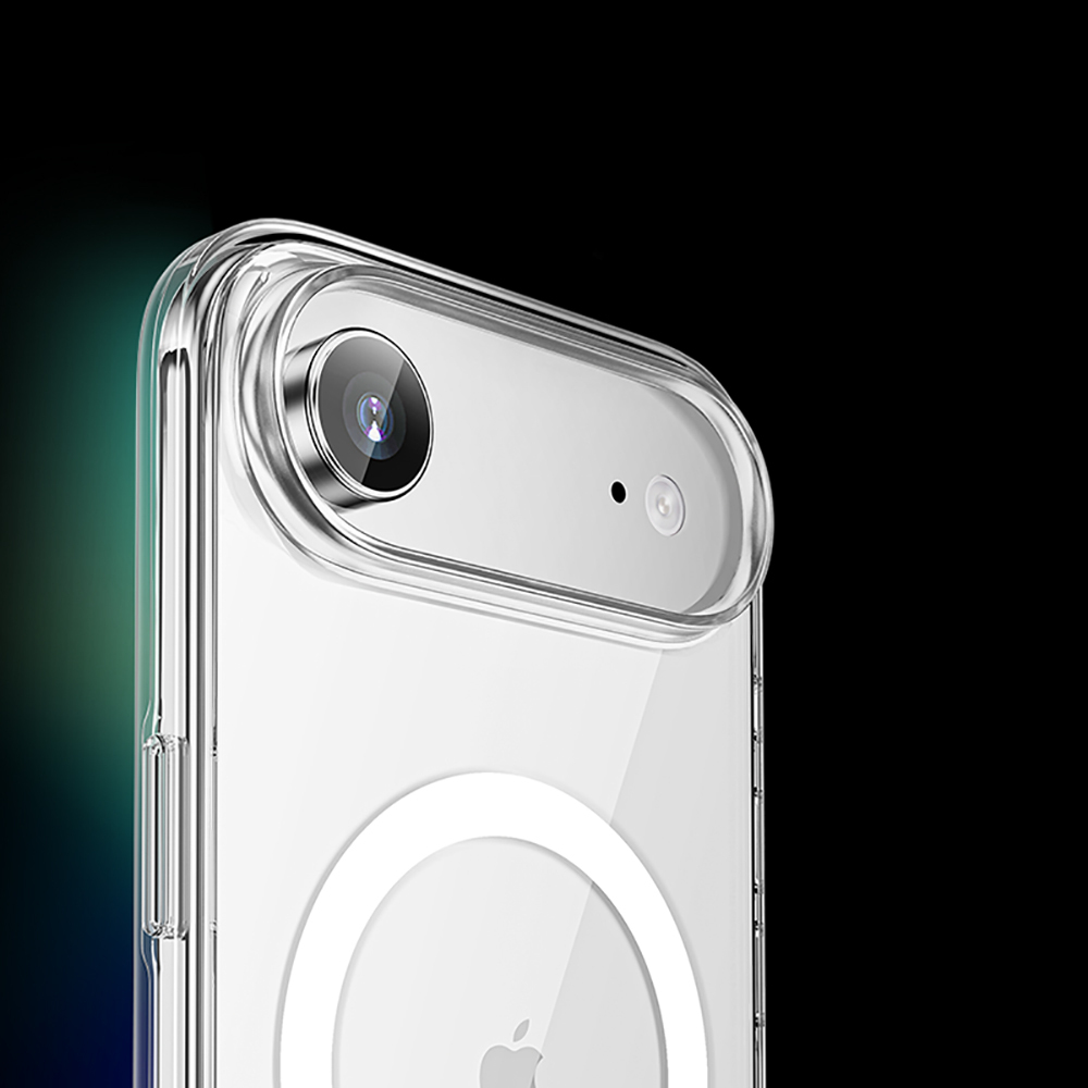Apple iPhone 17 Air Kılıf M-safe Şarj Özellikli Transparan Sert PC Wlons Pita Kapak - 6