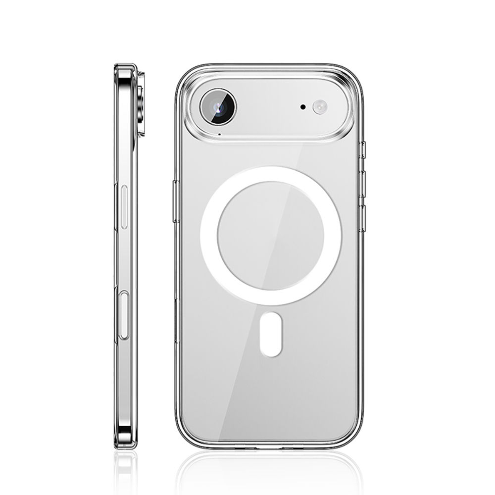 Apple iPhone 17 Air Kılıf M-safe Şarj Özellikli Transparan Sert PC Wlons Pita Kapak - 2