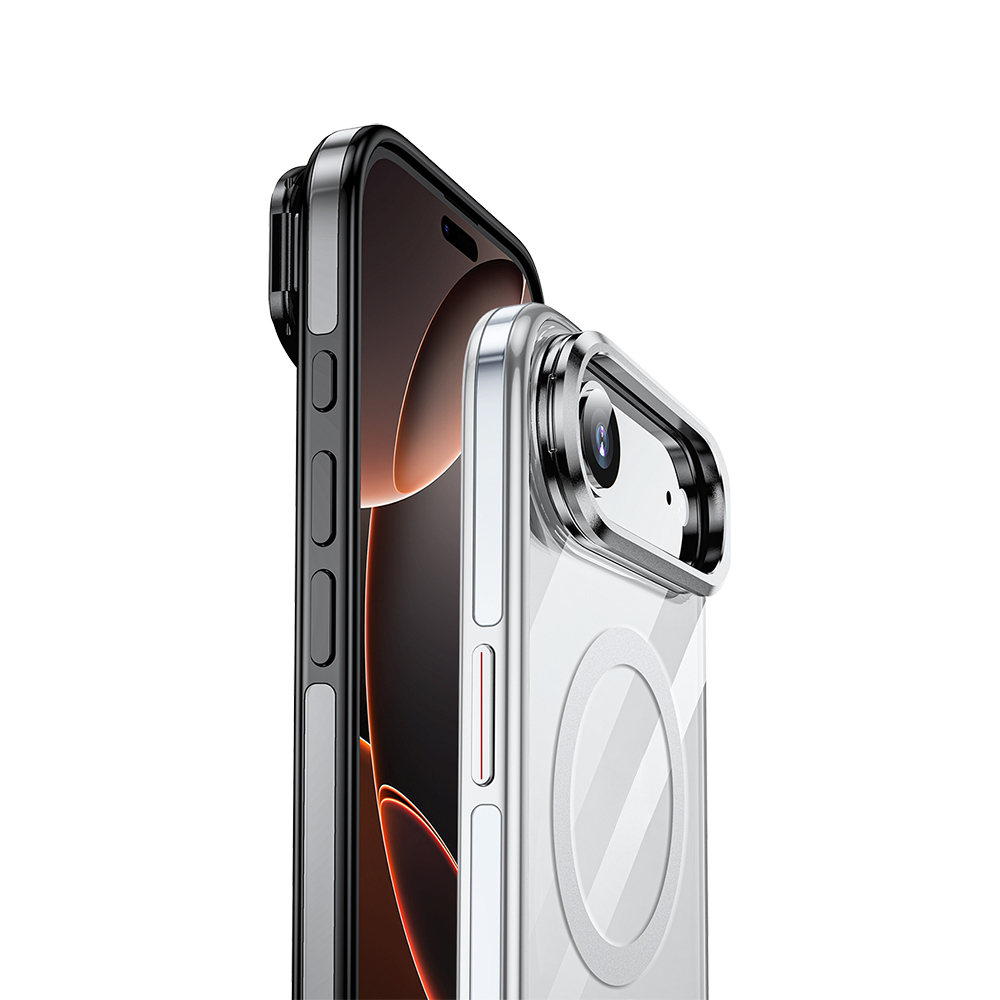 Apple iPhone 17 Air Kılıf M-safe Şarj Özellikli Wlons Standlı Efsane Kapak - 10