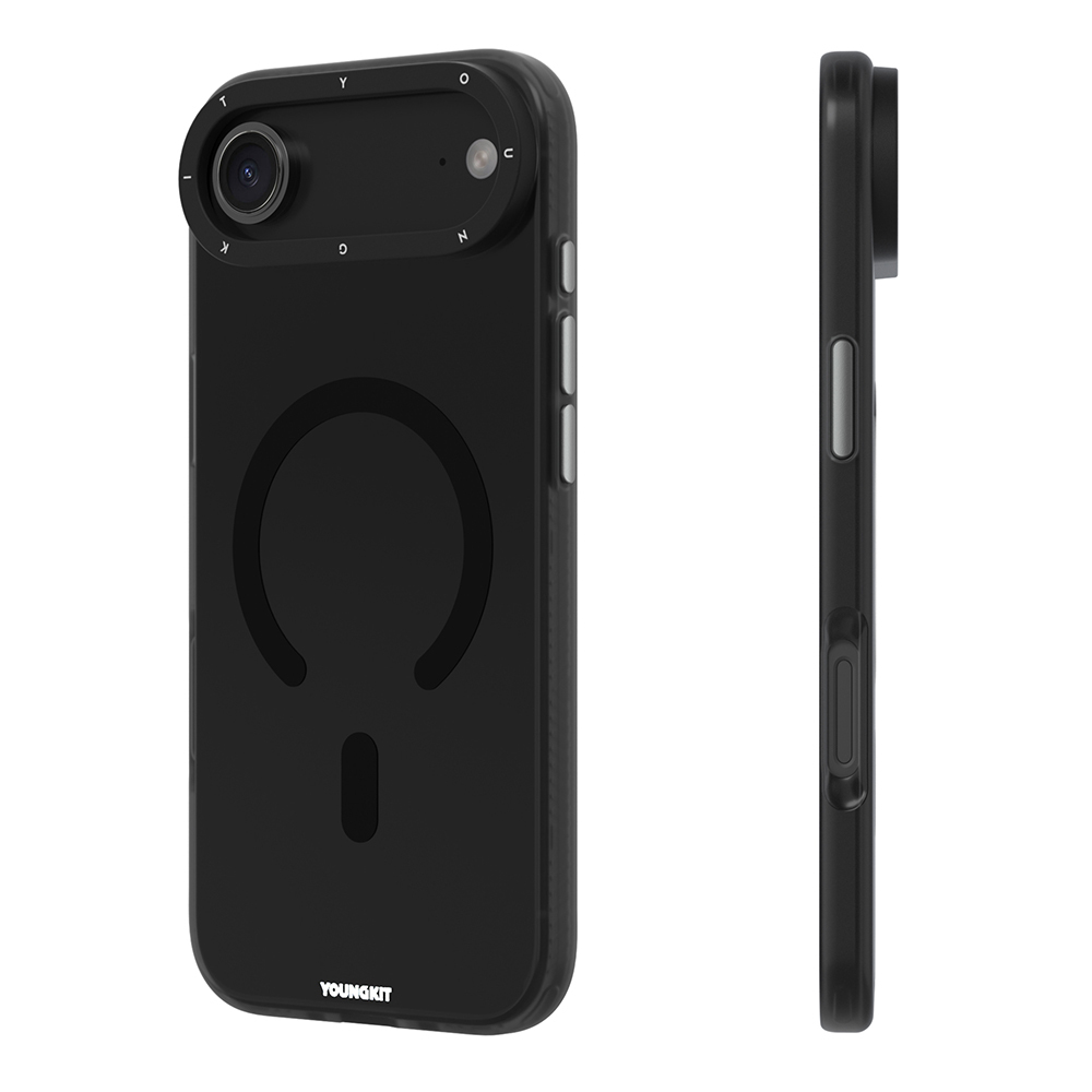 Apple iPhone 17 Air Kılıf M-safe Şarj Özellikli Youngkit Hidden Sand Serisi Kapak - 5
