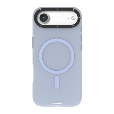 Apple iPhone 17 Air Kılıf M-safe Şarj Özellikli Youngkit Hidden Sand Serisi Kapak Mavi