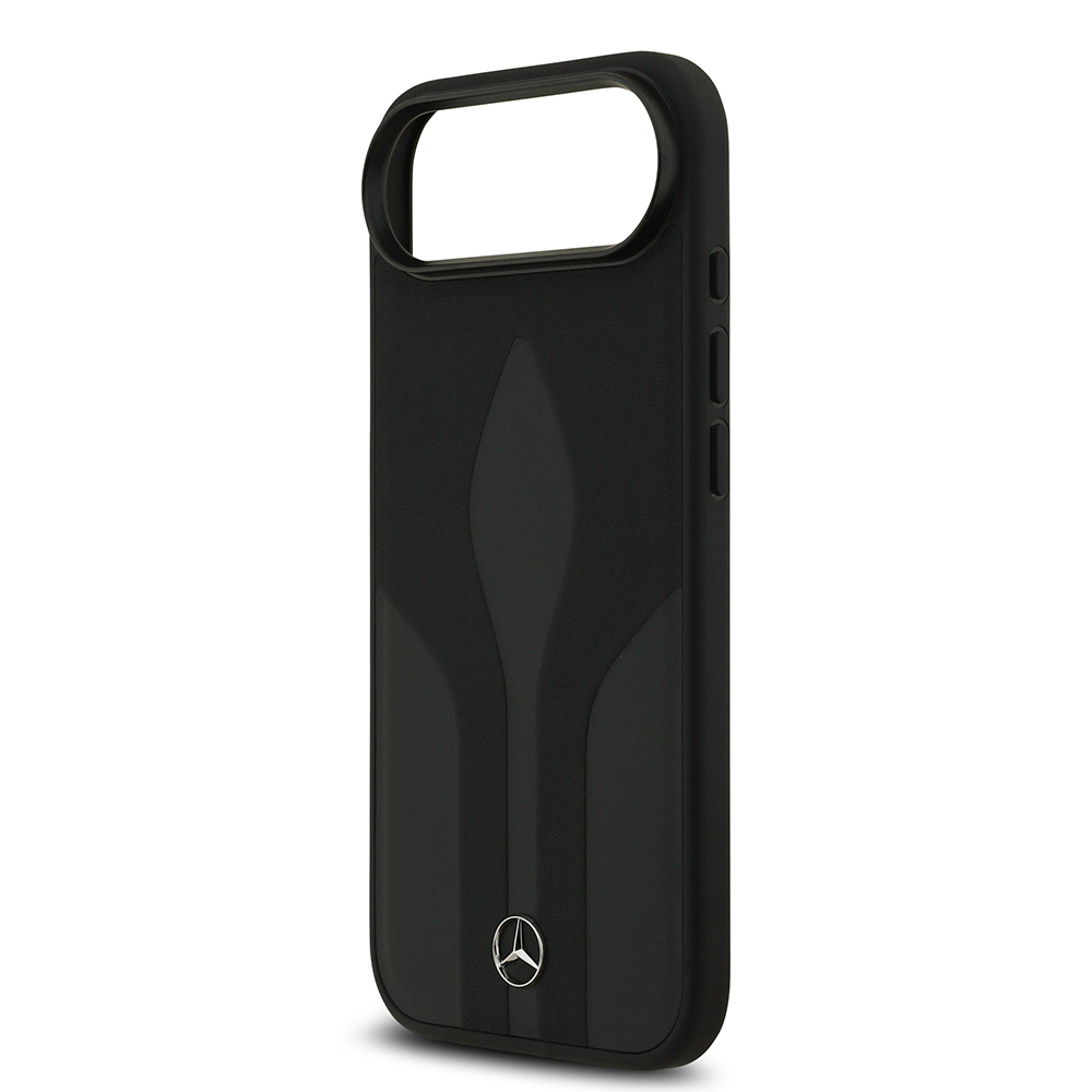 Apple iPhone 17 Air Kılıf Mercedes Benz Orjinal Lisanslı M-safe Şarj Özellikli Dokulu Desenli Deri Kapak - 7