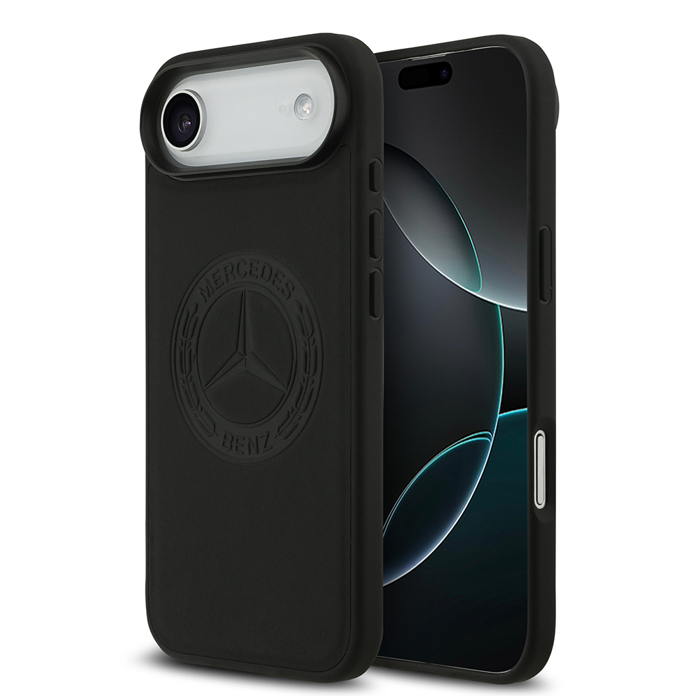 Apple iPhone 17 Air Kılıf Mercedes Benz Orjinal Lisanslı M-safe Şarj Özellikli Hakiki Deri Nostaljik Yıldız Dizayn Kapak - 1