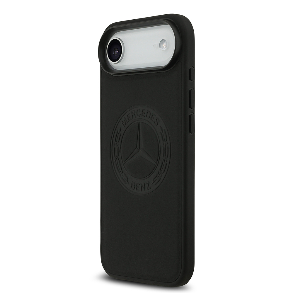Apple iPhone 17 Air Kılıf Mercedes Benz Orjinal Lisanslı M-safe Şarj Özellikli Hakiki Deri Nostaljik Yıldız Dizayn Kapak - 3
