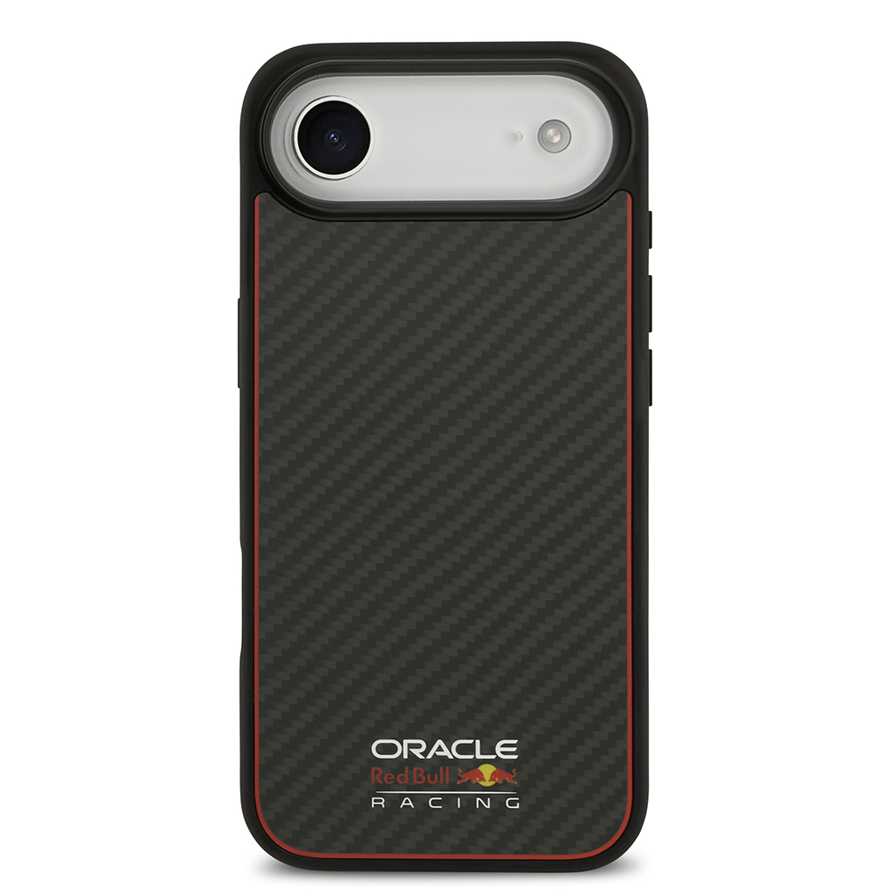 Apple iPhone 17 Air Kılıf Redbull Orjinal Lisanslı M-safe Şarj Özellikli Karbon Fiber Parlayan Logolu Kevlar Kapak - 5