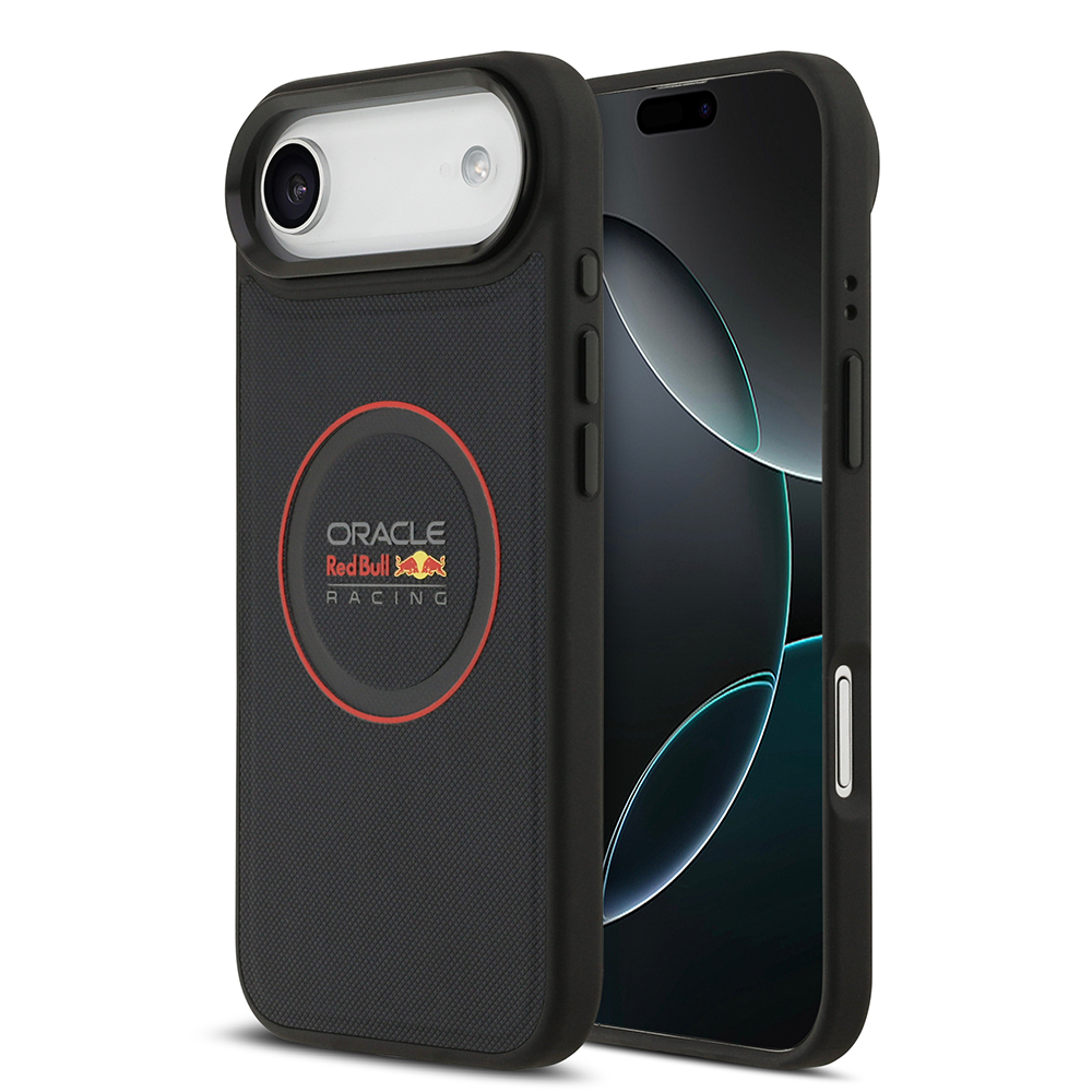 Apple iPhone 17 Air Kılıf Redbull Orjinal Lisanslı M-safe Şarj Özellikli Kırmızı Halka ve Logo Kabartmalı PU Deri Kapak - 2