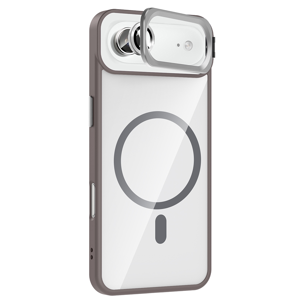 Apple iPhone 17 Air Kılıf Standlı ve Kamera Lens Hediyeli M-Safe Şarj Özellikli Zore Etro Kapak - 13