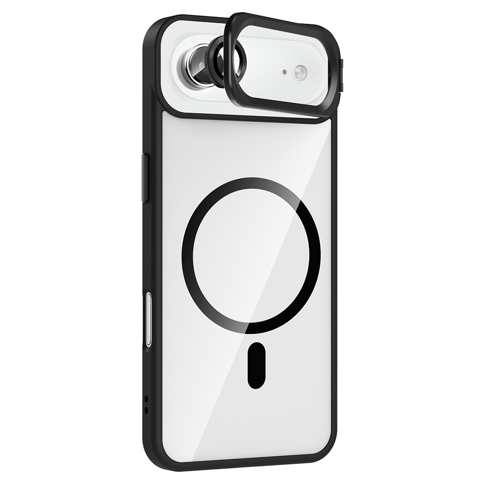 Apple iPhone 17 Air Kılıf Standlı ve Kamera Lens Hediyeli M-Safe Şarj Özellikli Zore Etro Kapak - 14