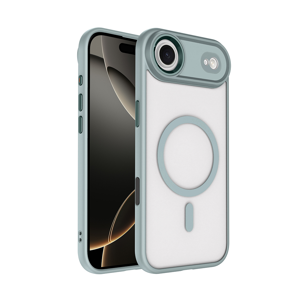 Apple iPhone 17 Air Kılıf Wireless Şarj Özellikli Zore Krom M-safe Silikon Kapak - 2