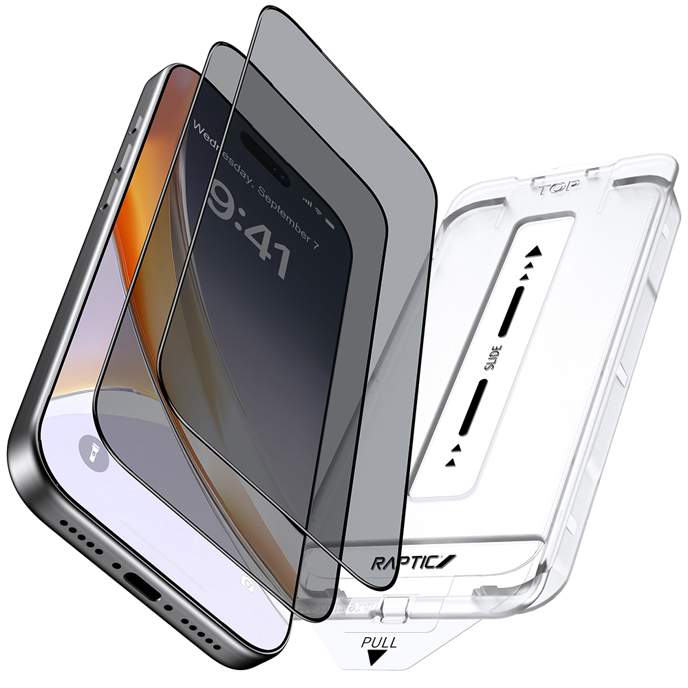 Apple iPhone 17 Air Raptic Air Glass 2.5D Privacy Ghost Screen Protector 2 Pieces + Easy Application Tool - 10