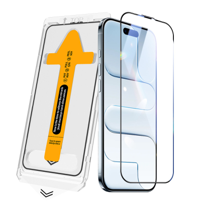 Apple iPhone 17 Air Zore 2.5D Oliv HD Temperli Cam Ekran Koruyucu + Kolay Uygulama Aparatı Şeffaf