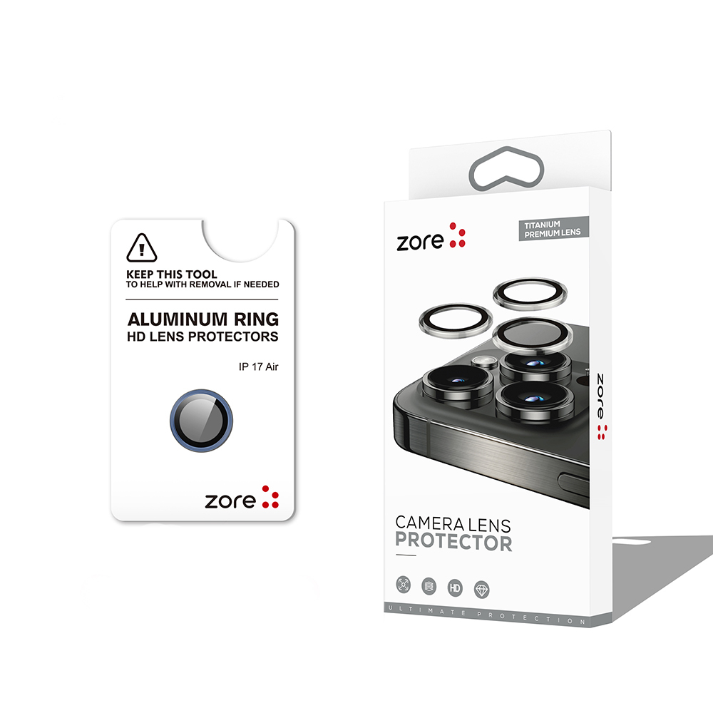 Apple iPhone 17 Air Zore CL-12 Premium Safir Parmak İzi Bırakmayan Anti-Reflective Kamera Lens Koruyucu - 4