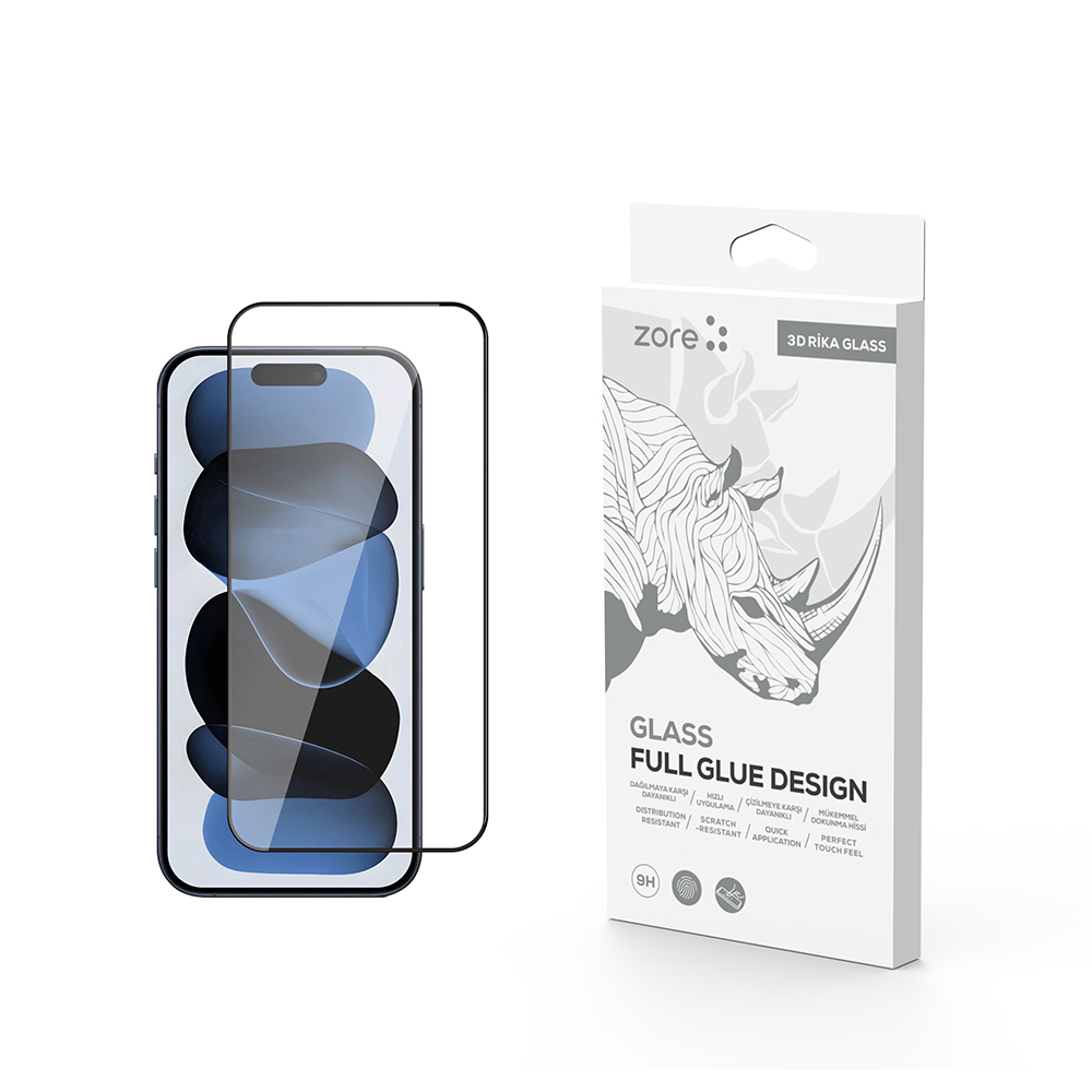 Apple iPhone 17 Air Zore Rika Premium Temperli Cam Ekran Koruyucu - 2
