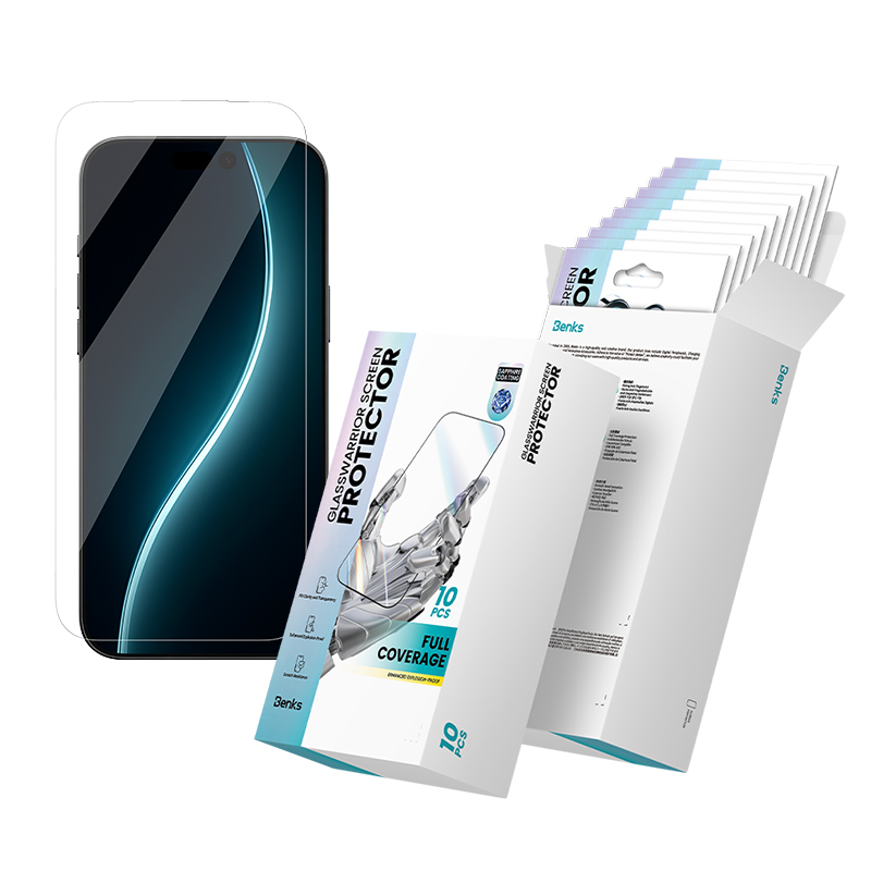 Apple iPhone 17 Benks Glass Warrior Safir Coating 0.3mm Cam Ekran Koruyucu 10'lu Paket - 1