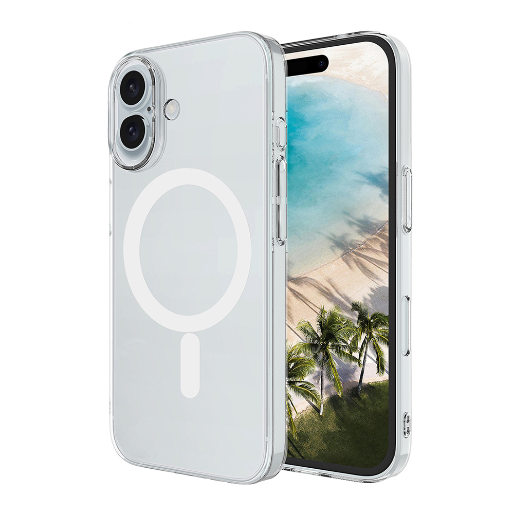 Apple iPhone 17 Camera Protected M-Safe Charging Feature Transparent Zore London Hard PC Case - 1