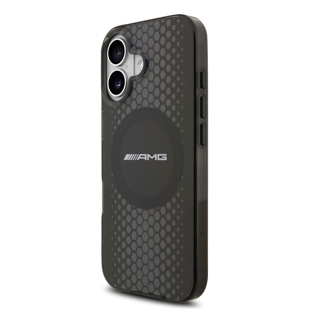 Apple iPhone 17 Case AMG Original Licensed Double Layer Large Logo Honeycomb Pattern Cover - 4