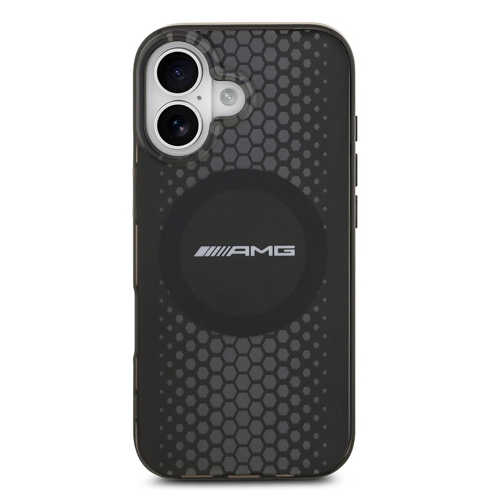 Apple iPhone 17 Case AMG Original Licensed Double Layer Large Logo Honeycomb Pattern Cover - 3