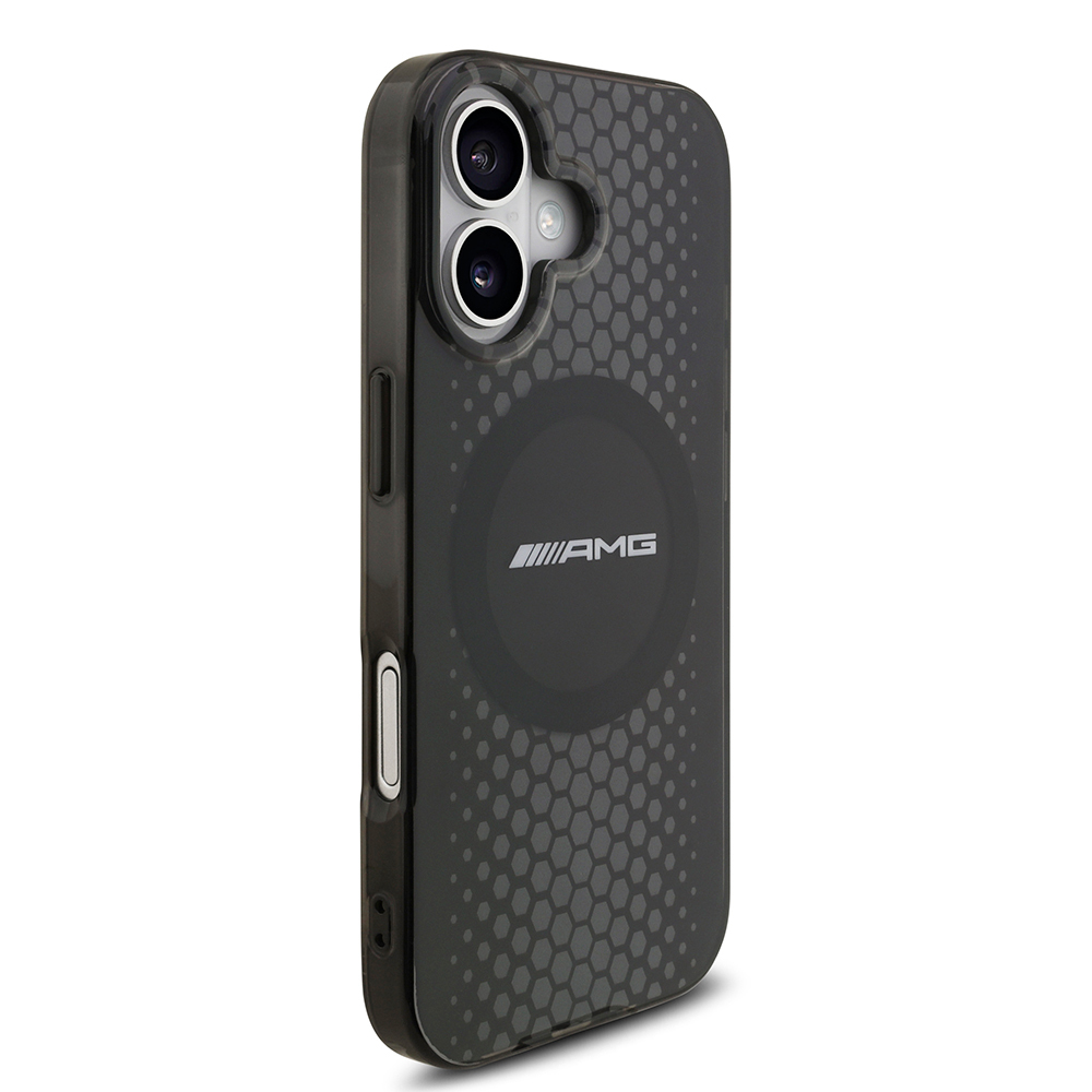 Apple iPhone 17 Case AMG Original Licensed Double Layer Large Logo Honeycomb Pattern Cover - 5