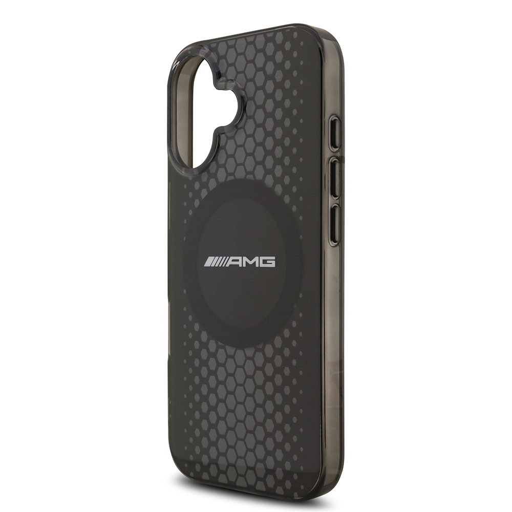 Apple iPhone 17 Case AMG Original Licensed Double Layer Large Logo Honeycomb Pattern Cover - 7