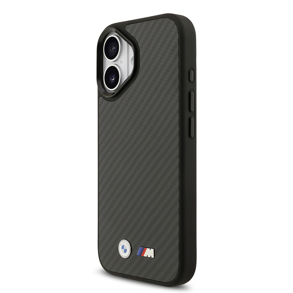 Apple iPhone 17 Case BMW Original Licensed M-Safe Charging Feature Carbon Fiber Metal Logo Kevlar Cover - 3