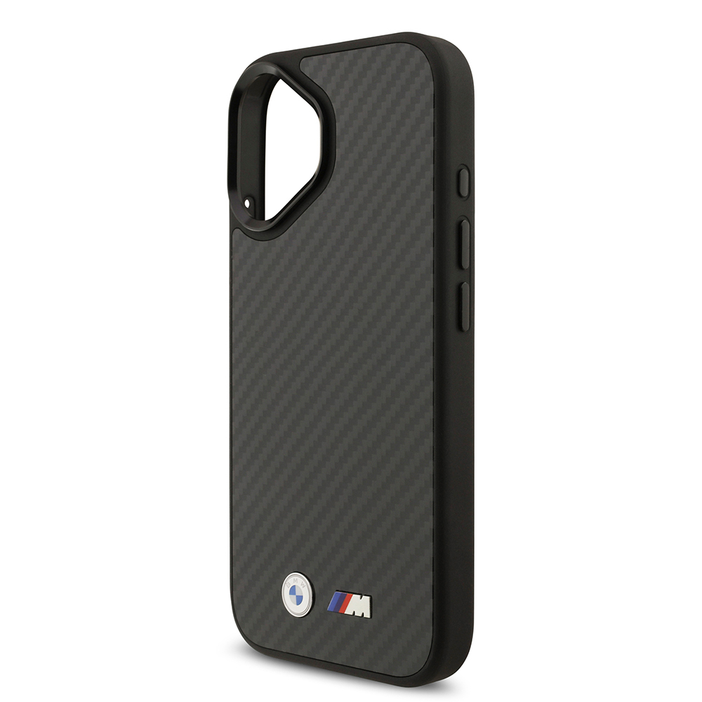 Apple iPhone 17 Case BMW Original Licensed M-Safe Charging Feature Carbon Fiber Metal Logo Kevlar Cover - 7