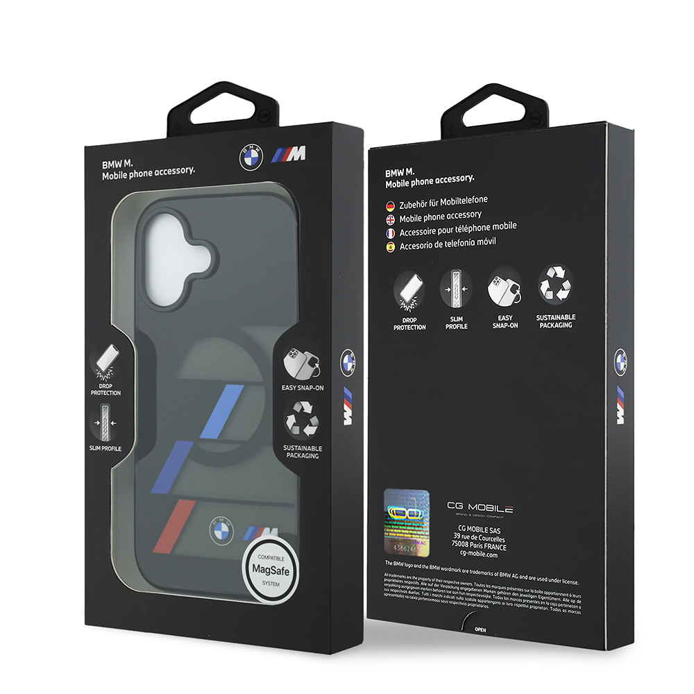 Apple iPhone 17 Case BMW Original Licensed M-Safe Charging Feature IML Printed Three Color M Design Cover - 9