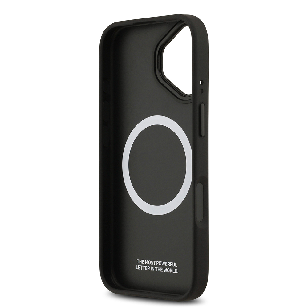 Apple iPhone 17 Case BMW Original Licensed M-Safe Charging Feature M Logo Three Stripe Perforated Leather Cover - 9