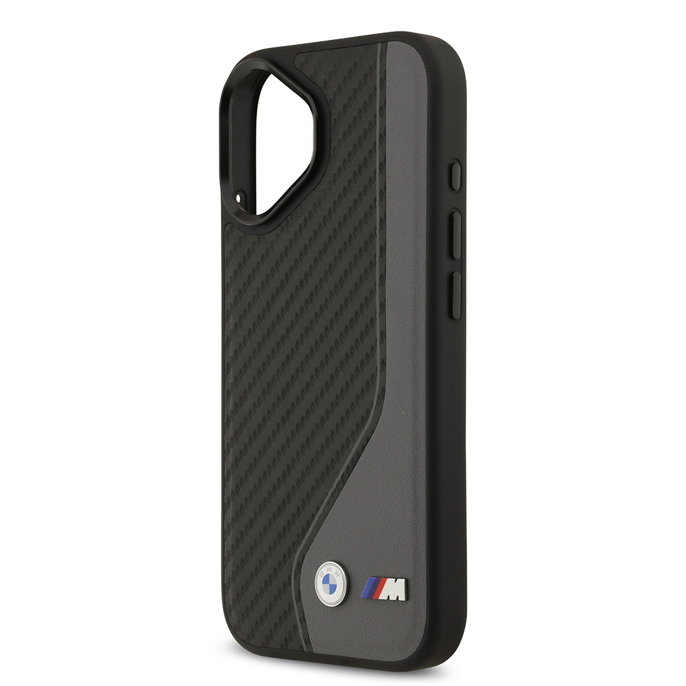 Apple iPhone 17 Case BMW Original Licensed M-Safe Charging Feature Metal BMW and M Logo PU Carbon Design Cover - 15