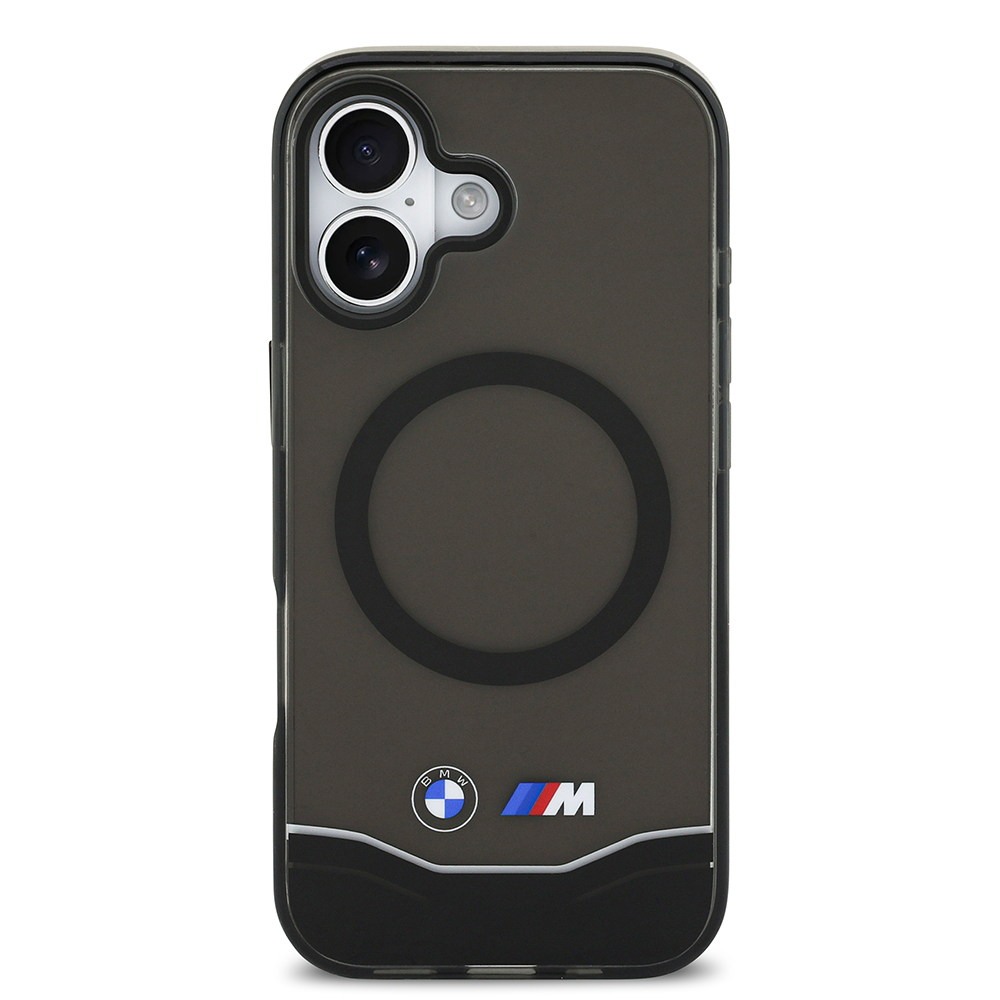 Apple iPhone 17 Case BMW Original Licensed M-Safe Charging Feature Metal Button Design Transparent M Design Cover - 3