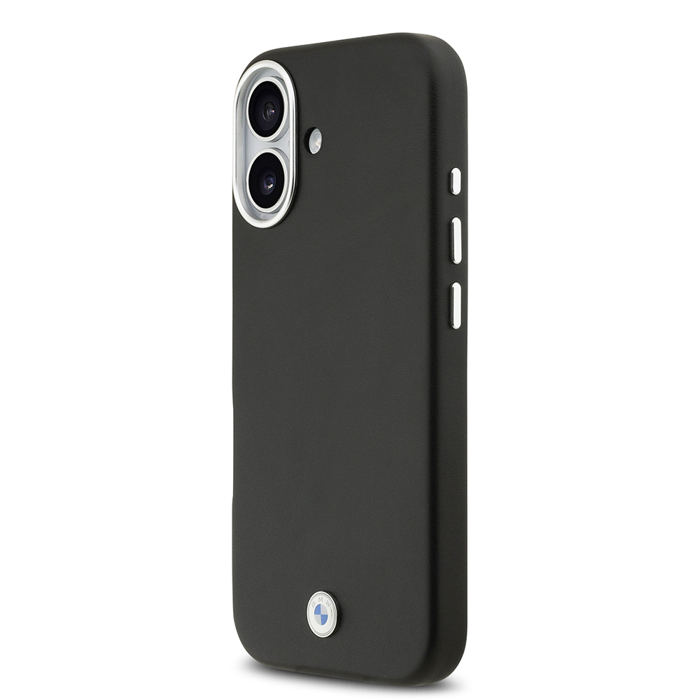 Apple iPhone 17 Case BMW Original Licensed M-Safe Charging Feature Metal Logo Full Cover Leather Cover - 4