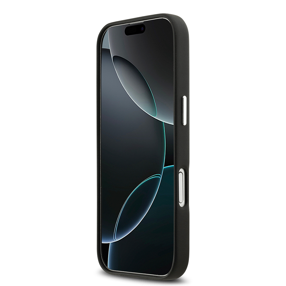 Apple iPhone 17 Case BMW Original Licensed M-Safe Charging Feature Metal Logo Full Cover Leather Cover - 7